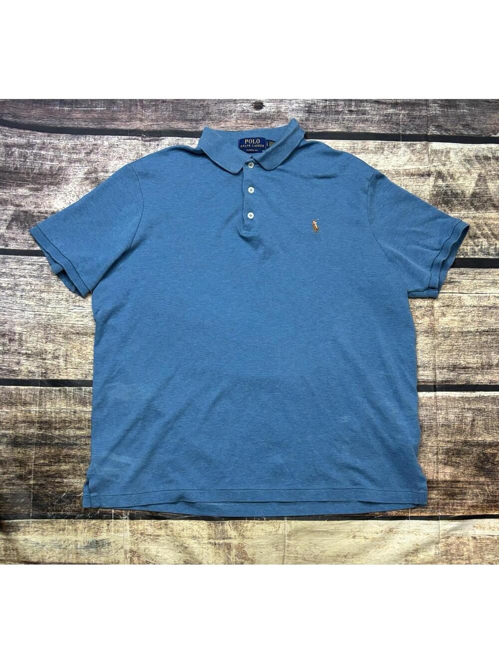 Polo Ralph Lauren Shirt Mens Large Classic Fit Blue Modern Cotton